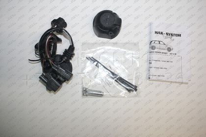 Штатная электрика фаркопа Hak-System 7-полюсная с поддержкой светодиодных ламп на прицепе для Land Rover Range Rover Sport II 2013-2021. Артикул 12190516
