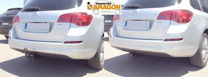 Фаркоп Aragon (быстросъемный крюк, горизонтальное крепление) для Opel Astra J седан 2012-2015.. Артикул E4510DS