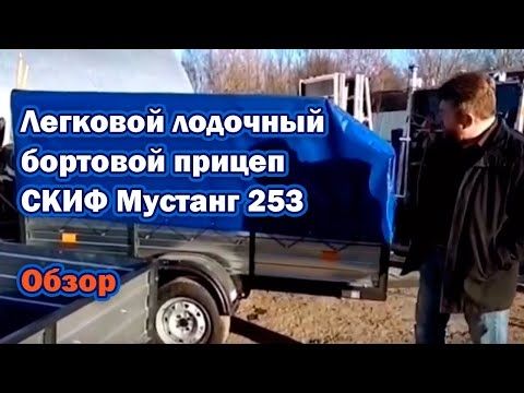 Легковой лодочный бортовой прицеп СКИФ Мустанг 253, обзор.