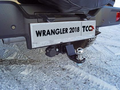 Фаркоп ТСС оцинкованный под американский квадрат для Jeep Wrangler JL 5D (2.0T) 2018-2021. Артикул TCU00134