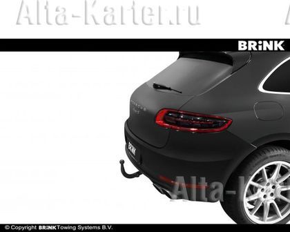 Фаркоп Brink (Thule) для Porsche Macan 2014-2021 (убирающийся под бампер). Быстросъемный крюк. Артикул 592400