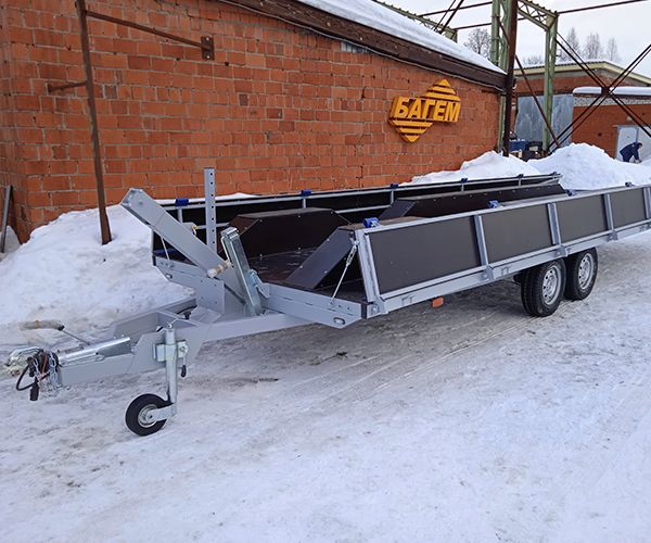 Прицеп для перевозки катера на воздушной подушке Багем